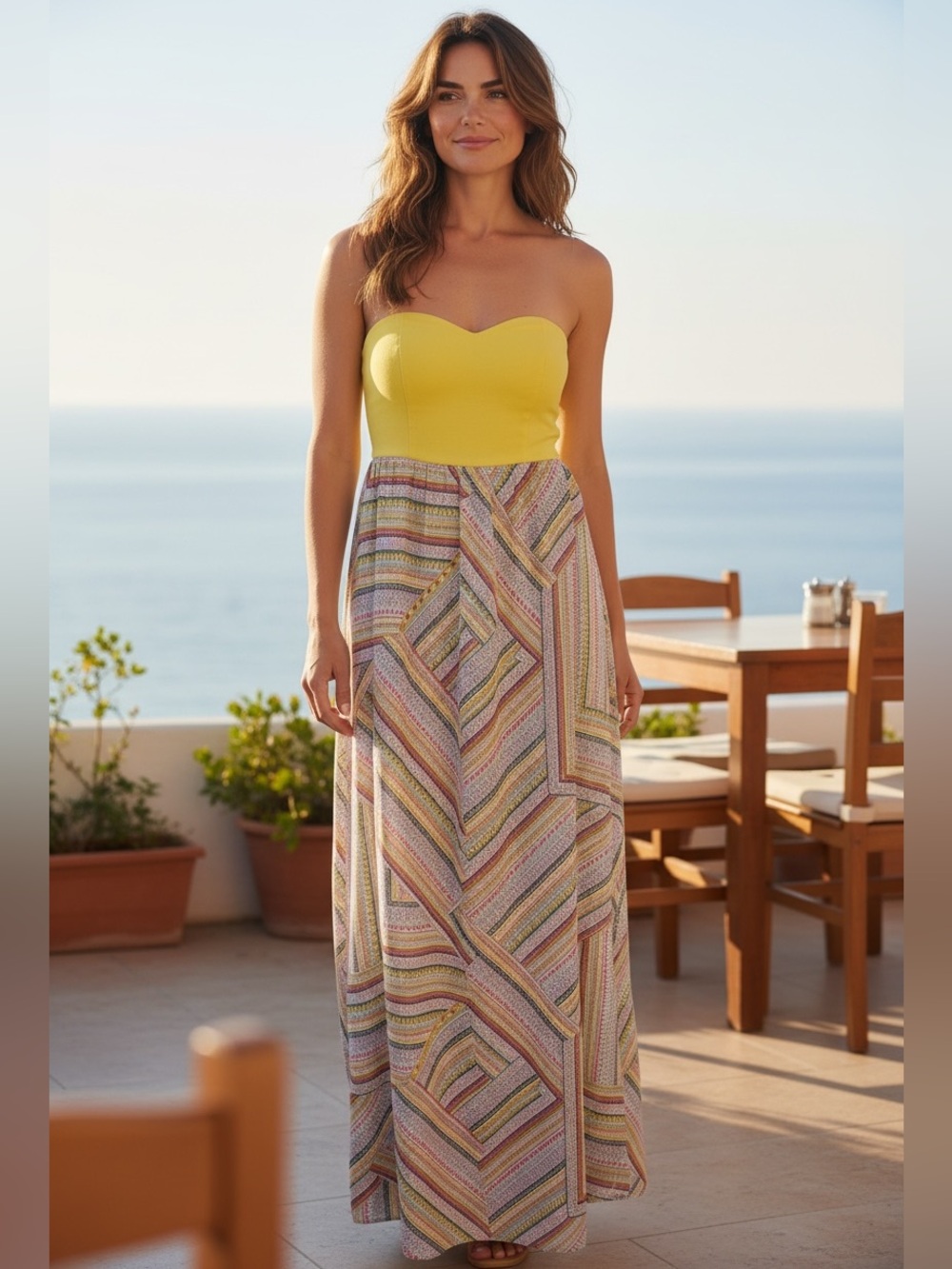 Love, Fire Strapless Boho Maxi Dress – Size M